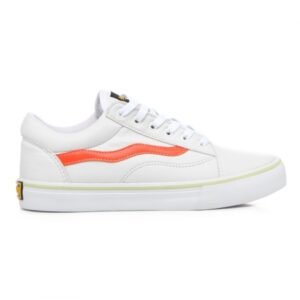 Tênis Old School Pu Branco/Laranja
